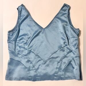 Jones New York Light Blue Silk Satin top 16